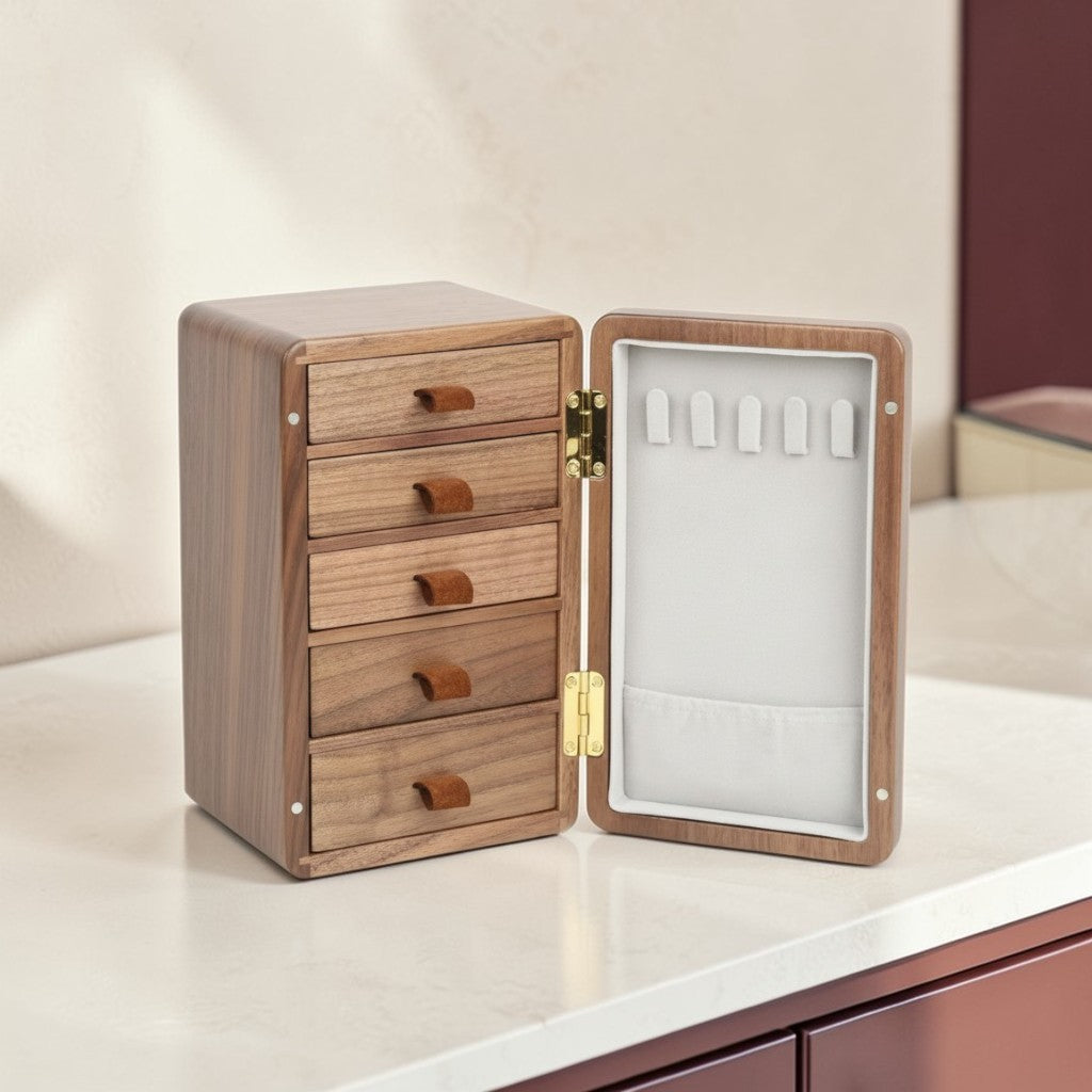 Boîte à bijoux en bois - L’Écrin Vertical Élancé