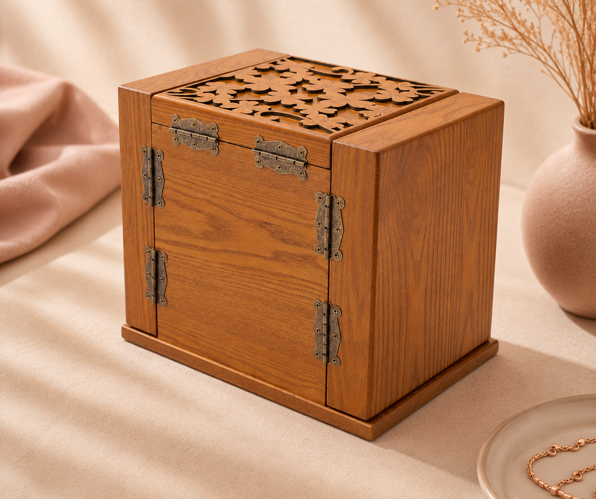 Boîte à bijoux en bois - L’Écrin Bois Fleuri