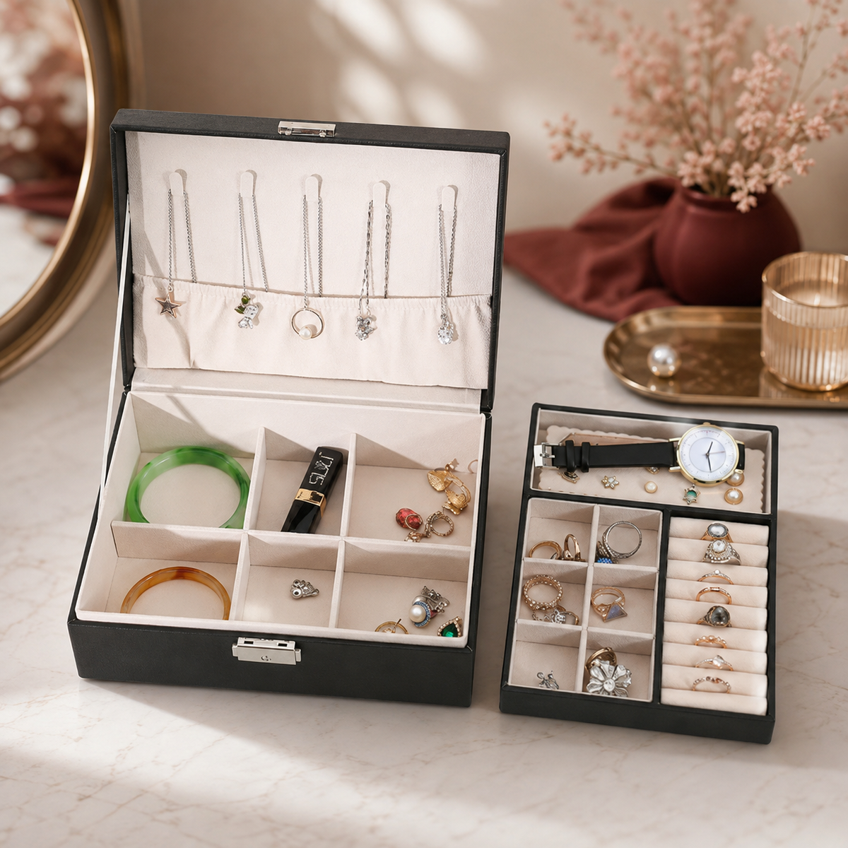 Boîte à bijoux pour femme - L’Écrin Duo