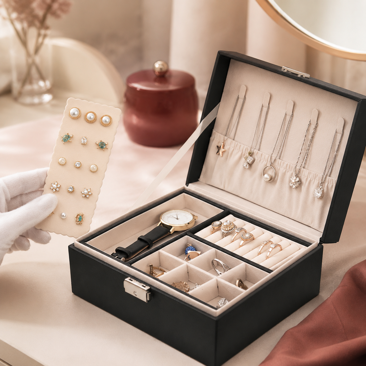 Boîte à bijoux pour femme - L’Écrin Duo