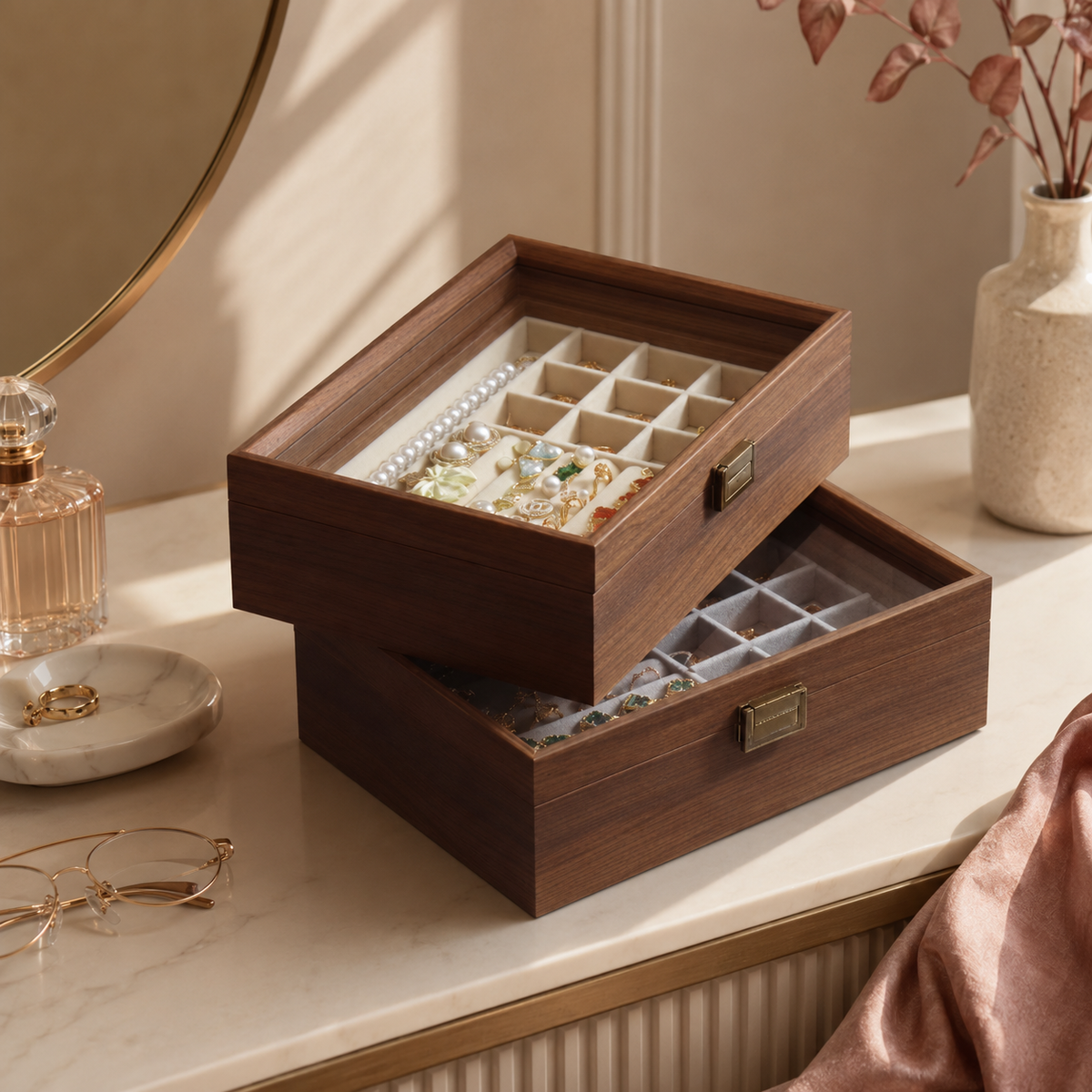 Boîte à bijoux en bois - L’Écrin Aurélia