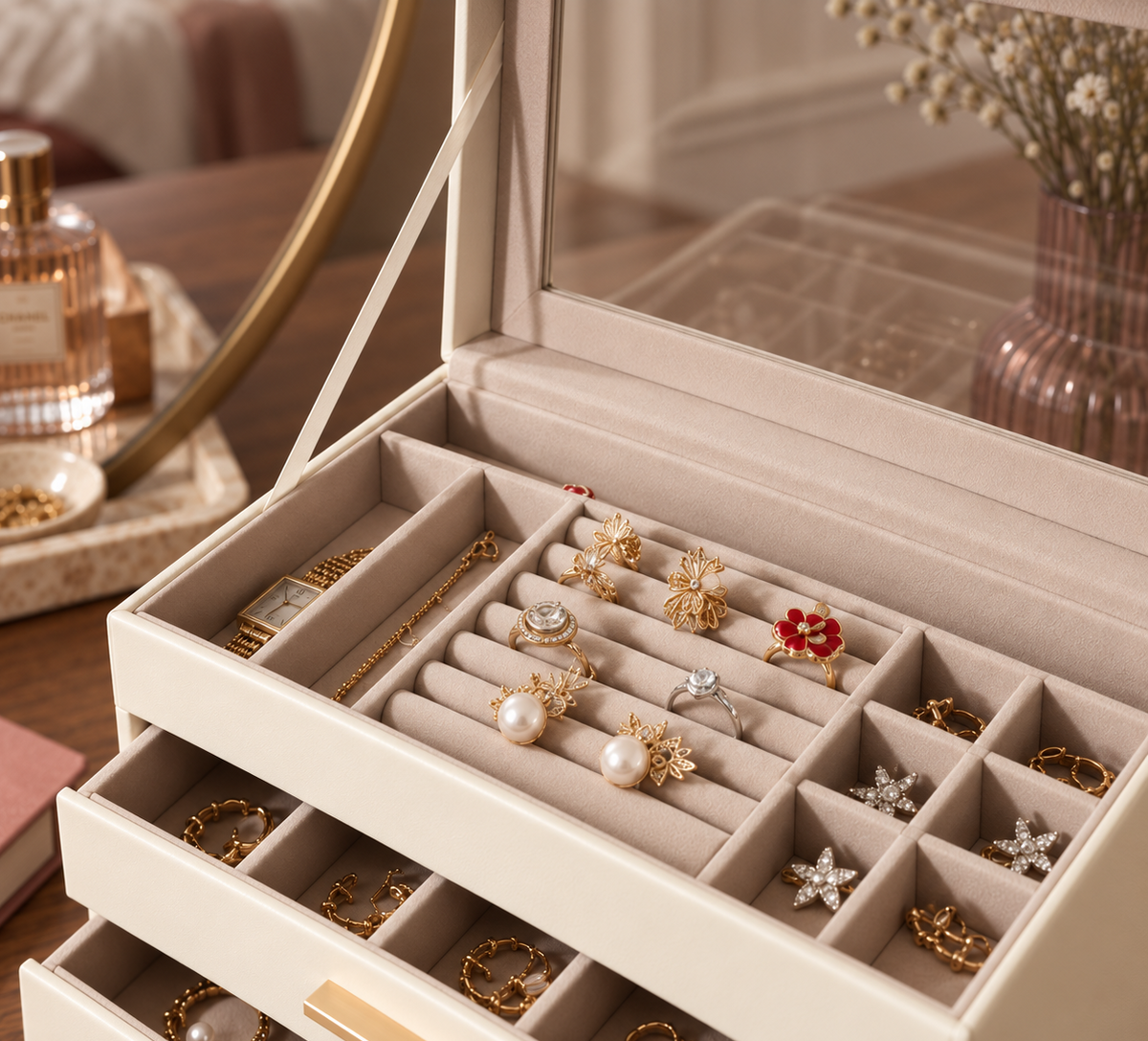 Boîte à bijoux pour femme - L’Écrin Opaline