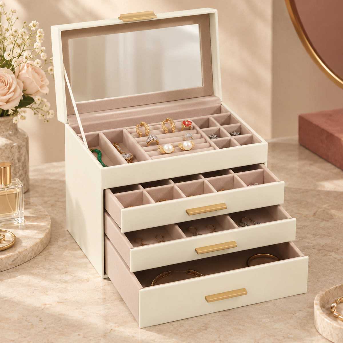 Boîte à bijoux pour femme - L’Écrin Opaline