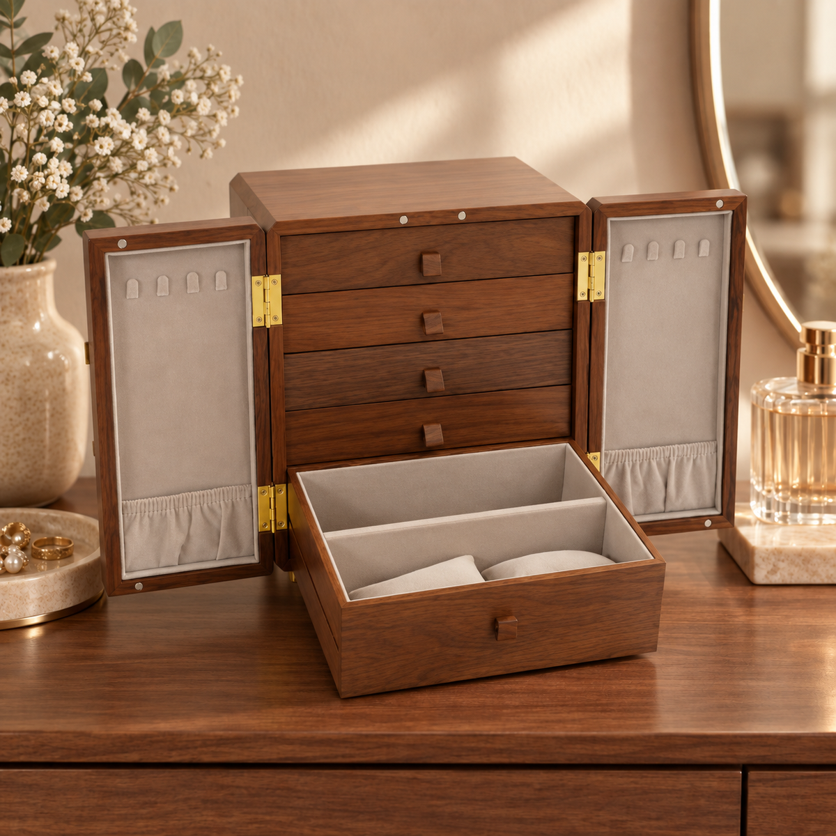Boîte à bijoux en bois - L’Écrin Églantine