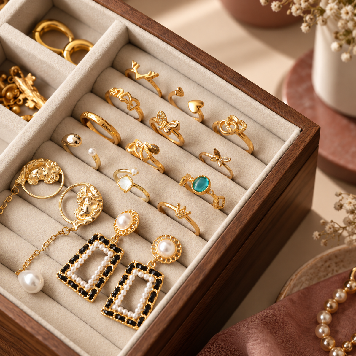 Boîte à bijoux en bois - L’Écrin Églantine