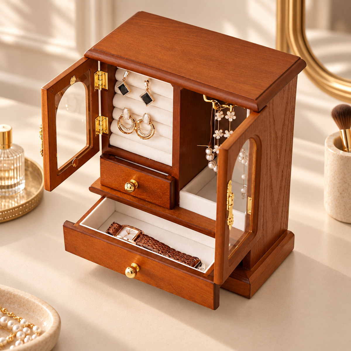Boîte à bijoux en bois - L’Écrin Rosalie